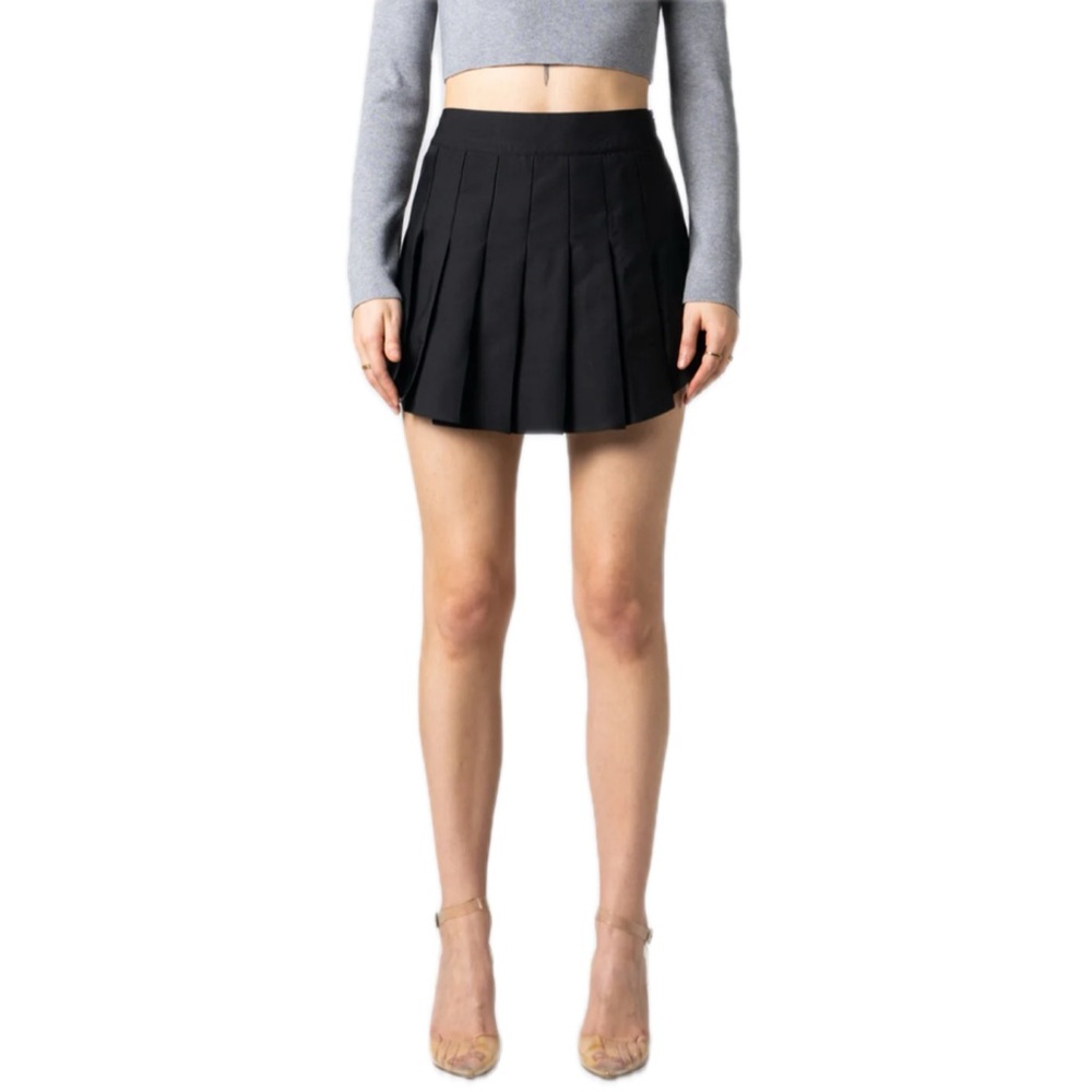 Finesse Addler Black Pleated Mini Skirt Size Large